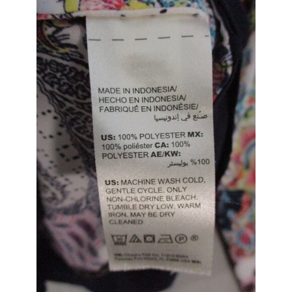 Chicos Paisley Floral Tank Top Blouse Sleeveless Printed Stretch Size 1 - Picture 13 of 16